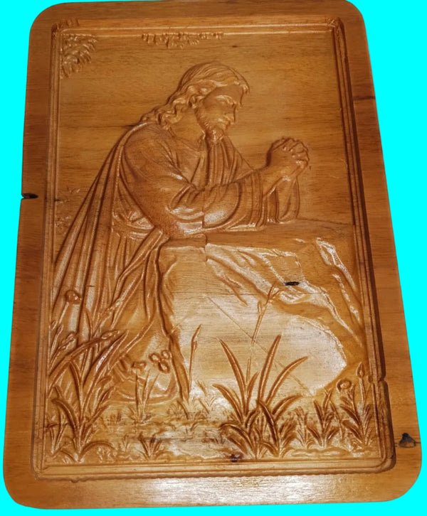 Garden of Gethsemane 3D carving in Tigerwood - Medium