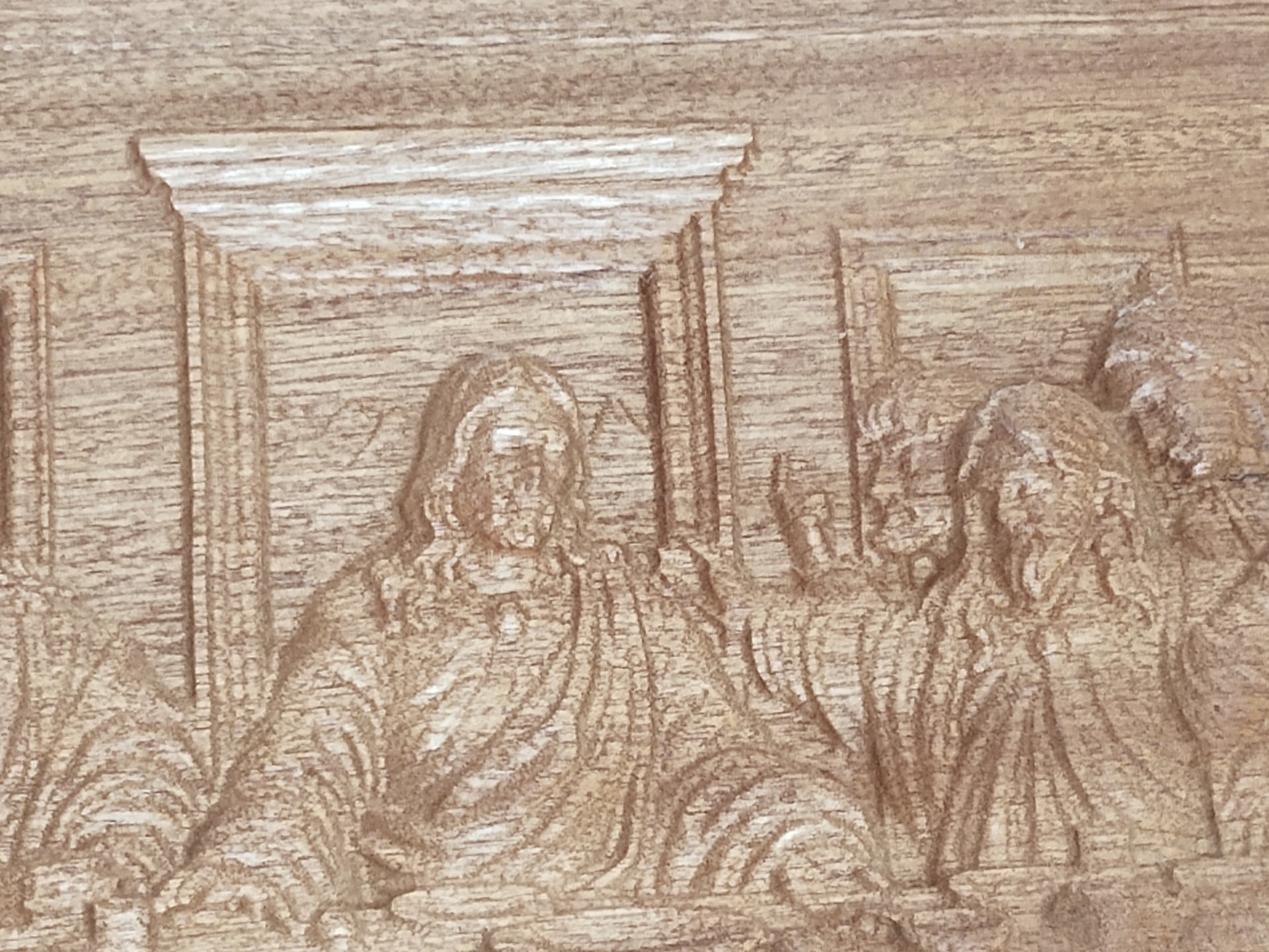 The Last Supper Carving in Mahogany