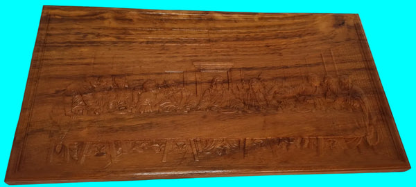 The Last Supper 3D Carving in Tigerwood - Large