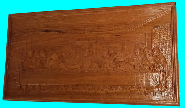 The Last Supper 3D Carving in Tigerwood - Medium
