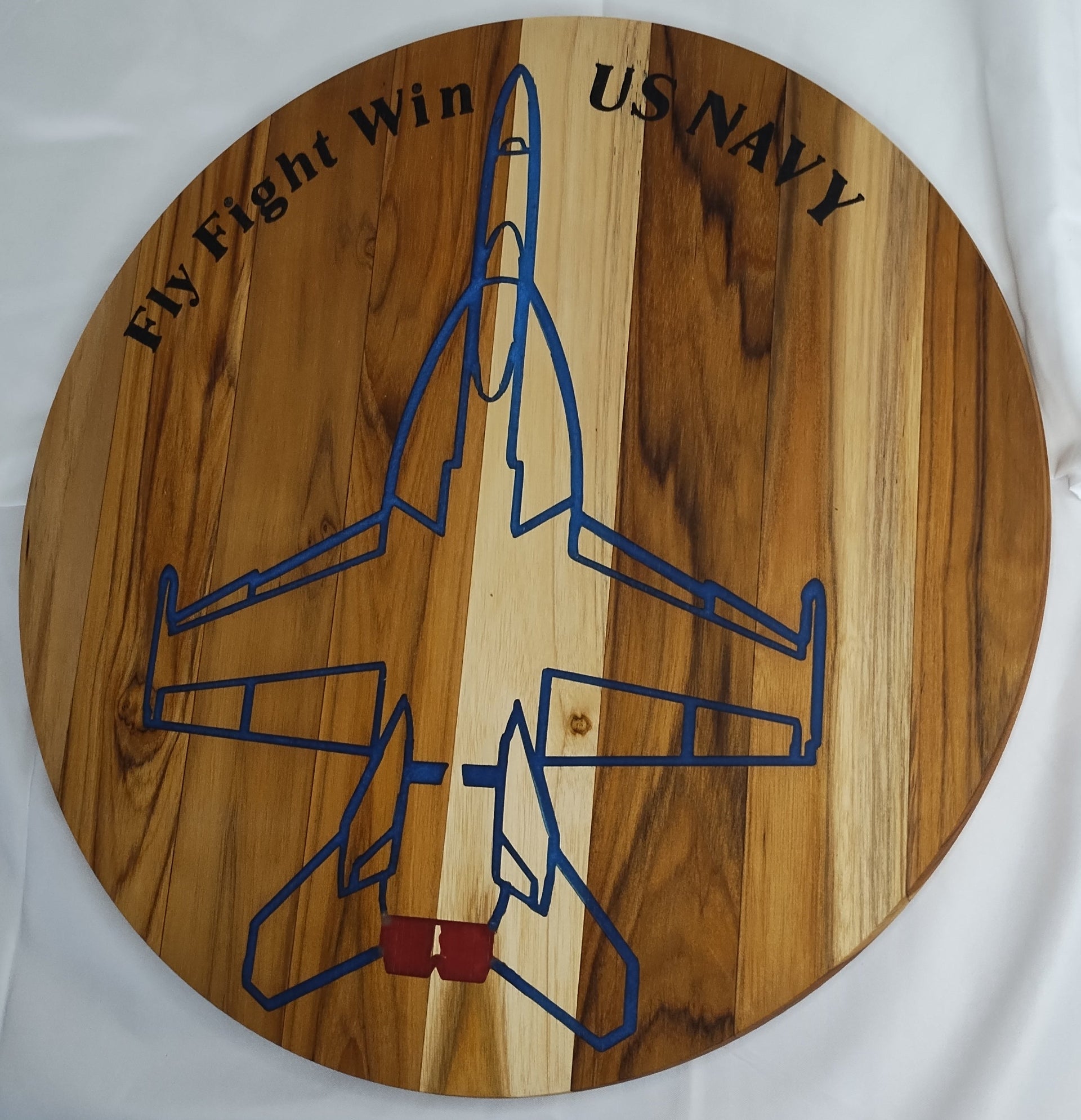15" Navy F-18 Super hornet Inlay in Teak