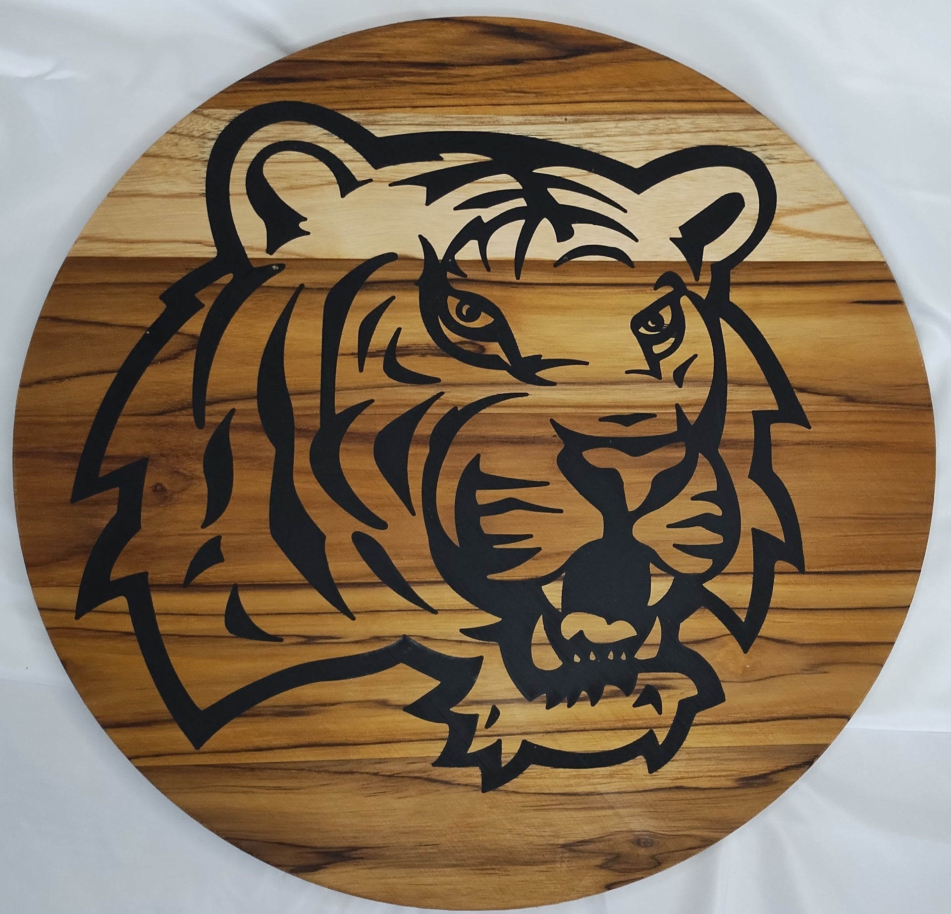 Tiger Face inlay 15" in  Teak